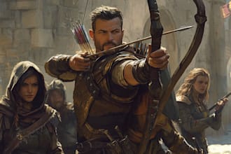 draw dnd party art, fantasy characters illustration
