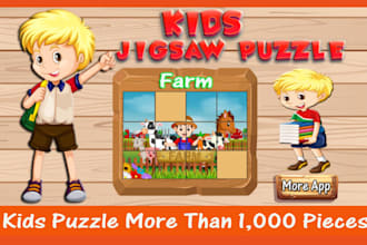 develop online educational jigsaw puzzle game flashcards, bingo game, idle games