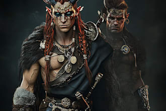 make fantasy rpg and game characters for you