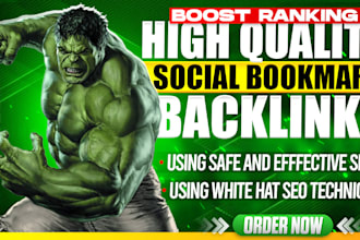do high quality social bookmark backlinks to boost your site