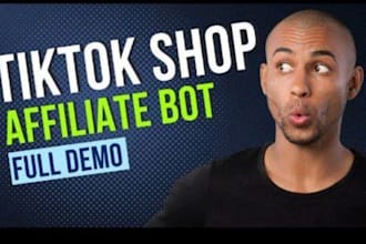 develop tiktok shop bot, tiktok affiliate, outreach bot, mass dm bot, invite bot