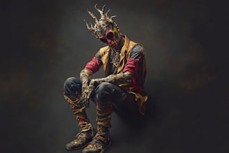 draw fantasy or horror character illustration