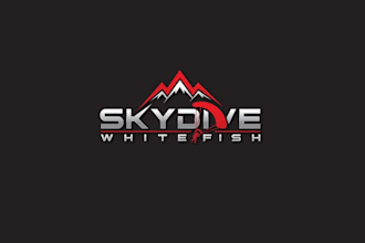 create crisp contemporary skydive company logo