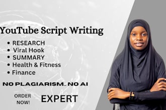 write engaging and professional youtube video scripts