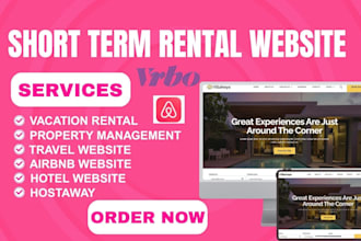 design short term rental website, vacation rental website, travel agency website