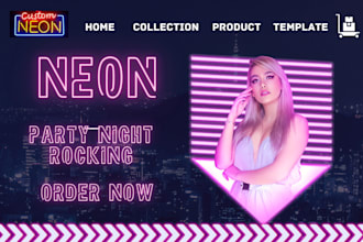 design neon sign shopify store neon sign website neon sign dropshipping store
