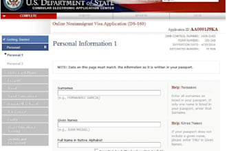 help you fill out your ds160 form for the US visa