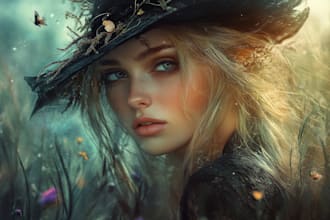 draw anime, realistic portrait or dnd character