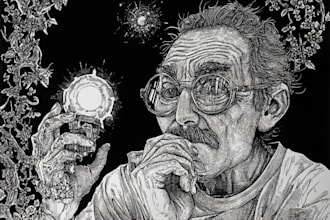 draw black and white illustrations