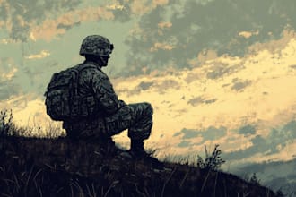 draw military themed illustrations