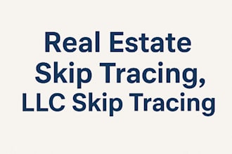 do real estate skip tracing, llc skip tracing