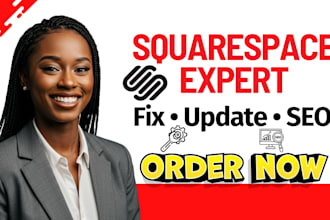 fix, edit, update squarespace ecommerce website design squarespace SEO
