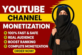 do fast organic youtube video or channel promotion for complete monetization