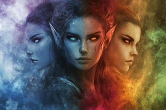 design dnd fantasy character, pfp creatures and monster concept art