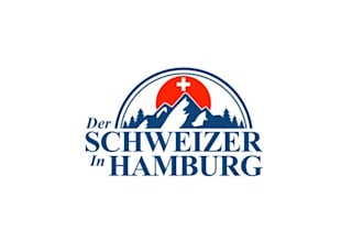 create strange suitable new logo for a swiss deli in hamburg