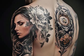 create unique realistic tattoo design