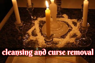 cast a deep energy cleansing and curse removal spell