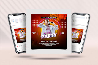 design vibrant flyers for clubs, parties, concerts, and events