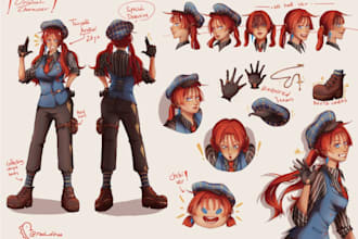 draw character sheets of your oc