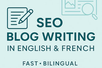 write quality blog content in french or english