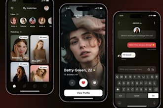 develop dating app like tinder, bumble, hinge, happn, tinder clone, chat app