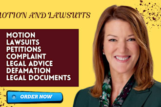 expertly write lawsuit complaints, petitions, motions, pleadings, legal document