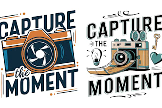 do creative vintage photography camera shop logo