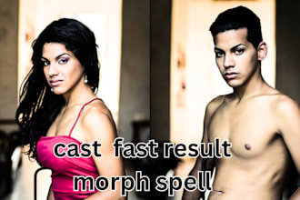 cast a fast result custom morph spell or transgender spell