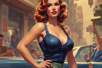 create pin up girl and pin up girl illustration