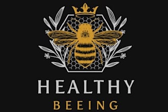 design traditional natural healthy honey food logo