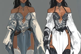 do dnd character art, concept art, game art character design