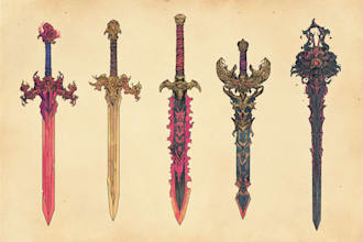 design fantasy weapons in any artstyle
