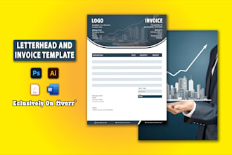 design a custom letterhead and invoice template