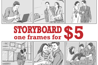 draw storyboard for film, animation, commercials