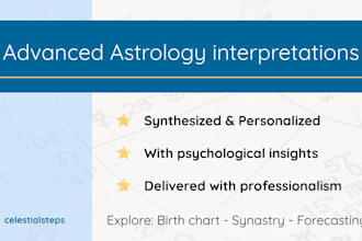 write a deep synthesized astrology reading, natal forecast, or synastry