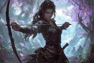 make create a d and d character art and dnd art
