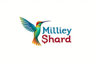 do logo of flaying hummingbird bird colorful style mascot design