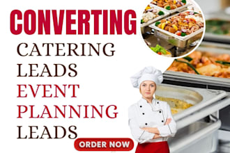 generate hot catering leads event planning leads catering leads via facebook ads