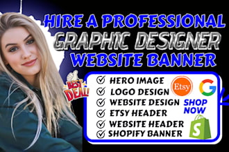 design website banner, web slider, image hero and shopify banner