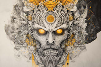 high end linework tattoo design for you