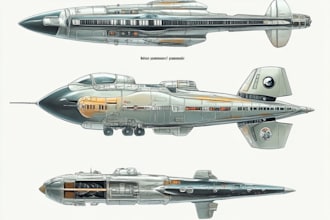 make concept art spaceship or vehicle design