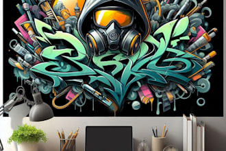 do illustration street art graffiti, abstract with my style