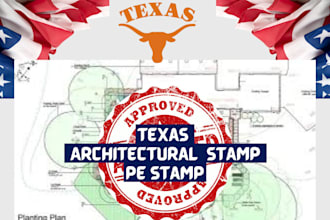 stamp construction architecture plan mep for florida, texas stamp, city permit