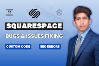 do squarespace SEO fixing, bugs, custom code and responsive issues