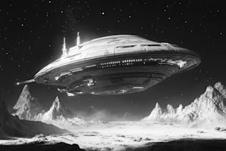 create sci fi illustration for you