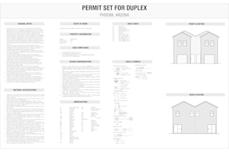 draftsman of house permit drawings, floor plan, blueprints in autocad 2d