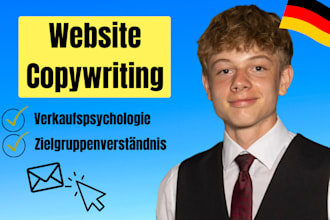 write advertising copy for your coaching website in german
