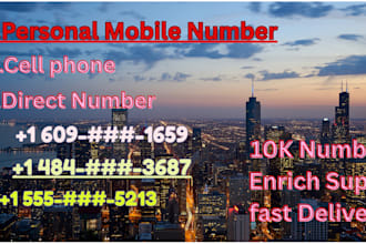 enrich 10k direct phone number, mobile number, cell phone