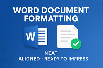 format word documents professionally, and error free