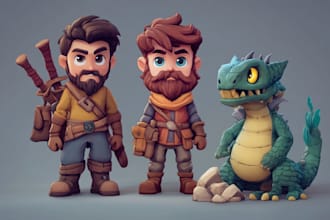 draw 2d game characters and game assets